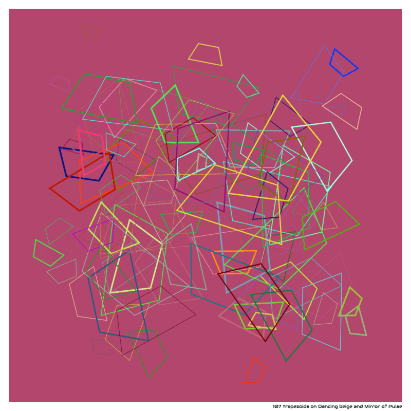 107 trapezoids on Dancing beige and Mirror of Pulse
