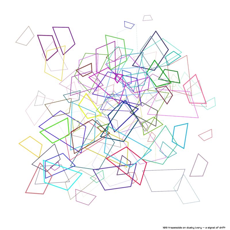 109 trapezoids on dusky ivory — a signal of drift