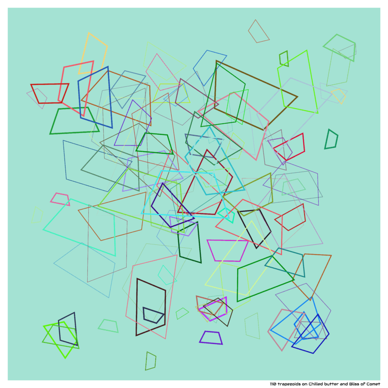 110 trapezoids on Chilled butter and Bliss of Comet