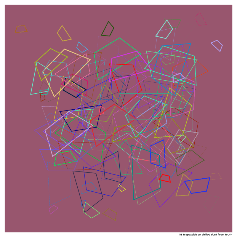 118 trapezoids on chilled dust from truth