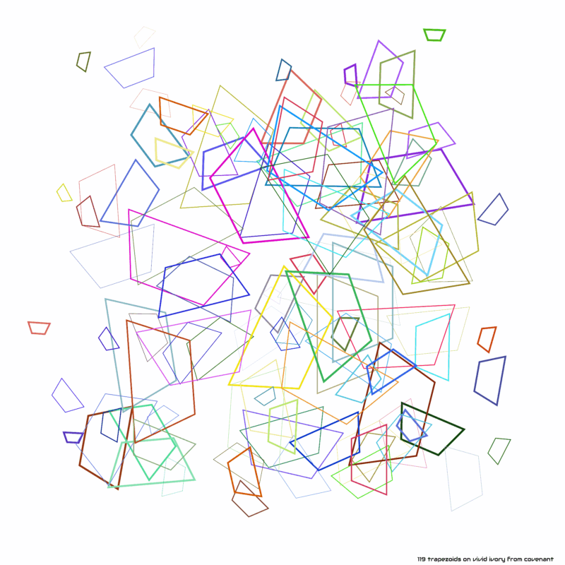 119 trapezoids on vivid ivory from covenant