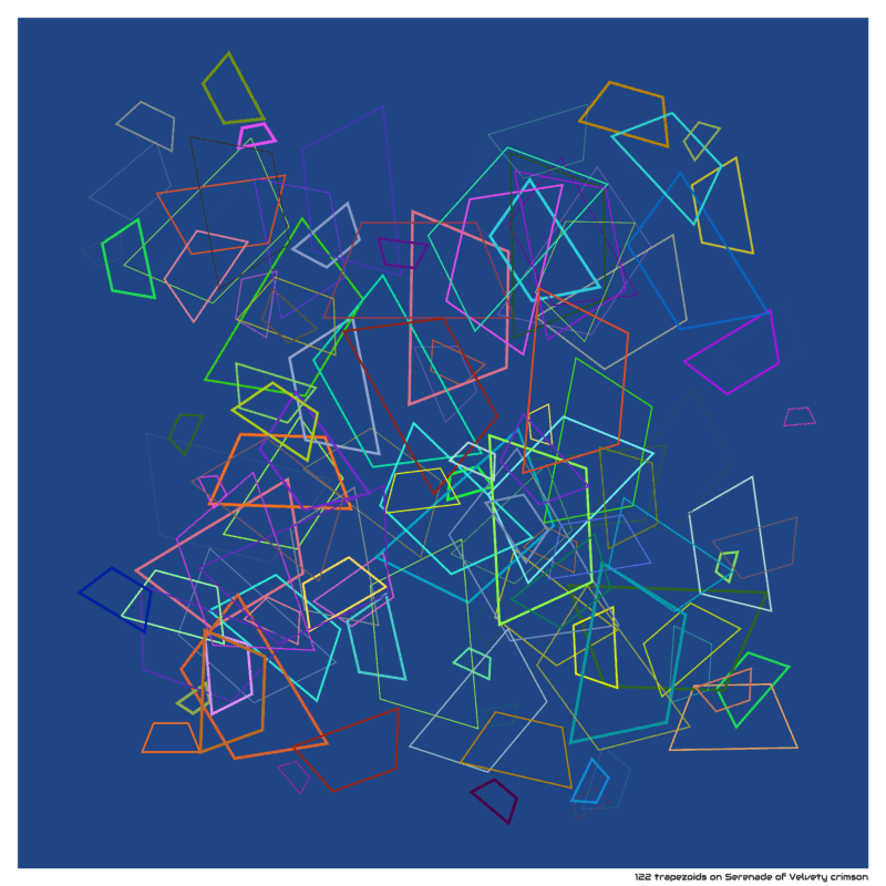 122 trapezoids on Serenade of Velvety crimson