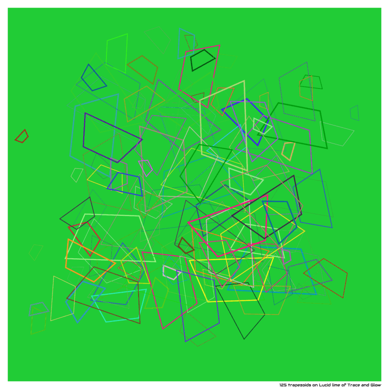 125 trapezoids on Lucid lime of Trace and Glow