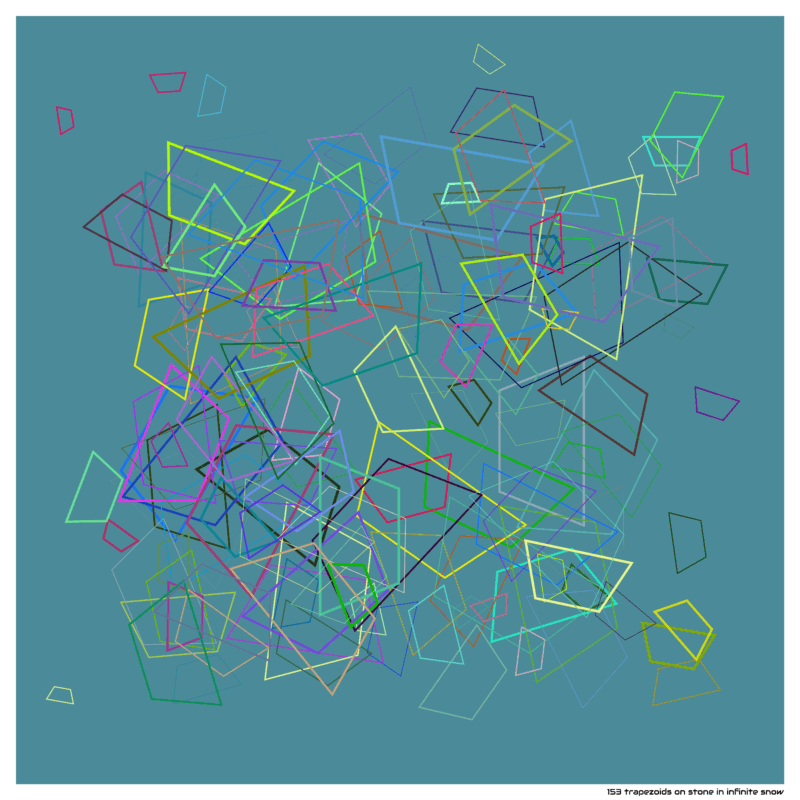 153 trapezoids on stone in infinite snow