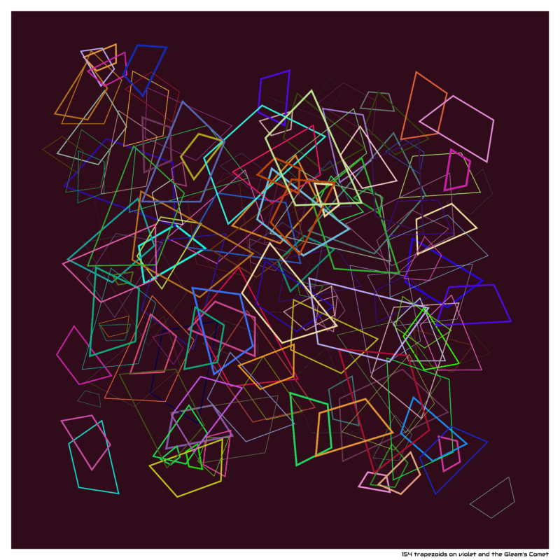 154 trapezoids on violet and the Gleam's Comet
