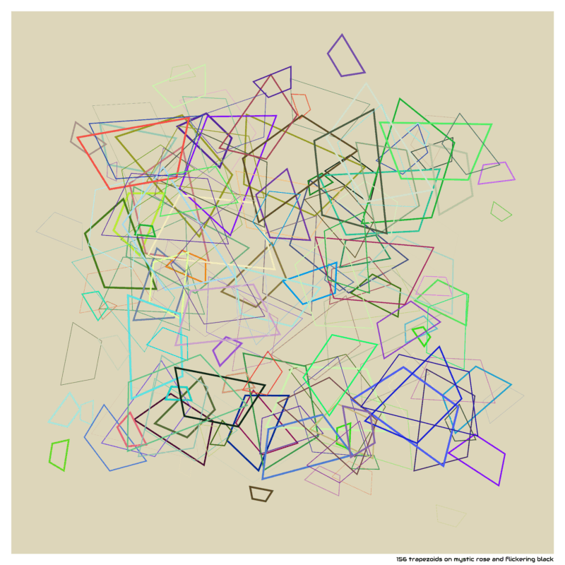 156 trapezoids on mystic rose and flickering black