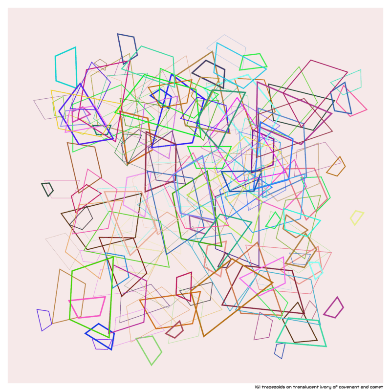 161 trapezoids on translucent ivory of covenant and comet