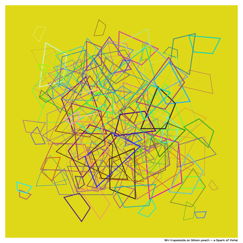 164 trapezoids on Silken peach — a Spark of Petal