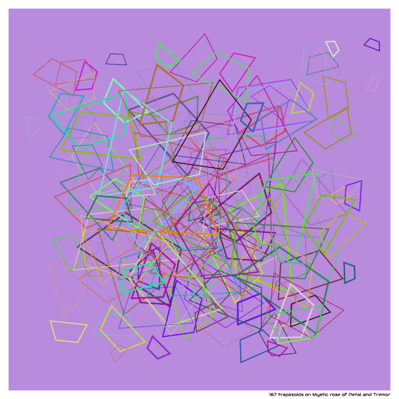167 trapezoids on Mystic rose of Petal and Tremor