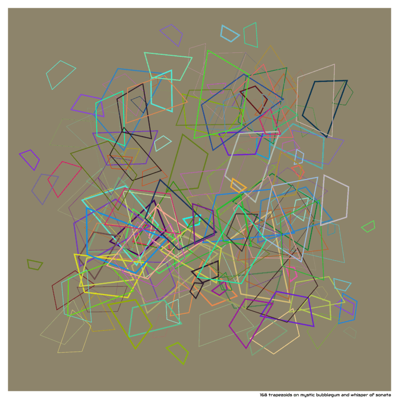 168 trapezoids on mystic bubblegum and whisper of sonata