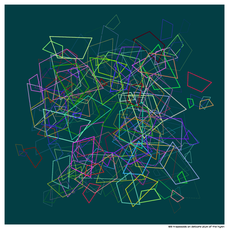 189 trapezoids on delicate plum of the hymn