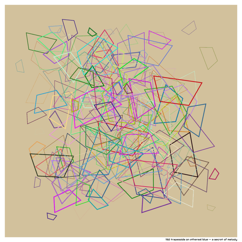 192 trapezoids on ethereal blue — a secret of melody