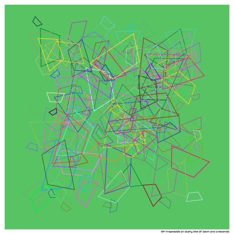 194 trapezoids on dusty lime of dawn and crescendo