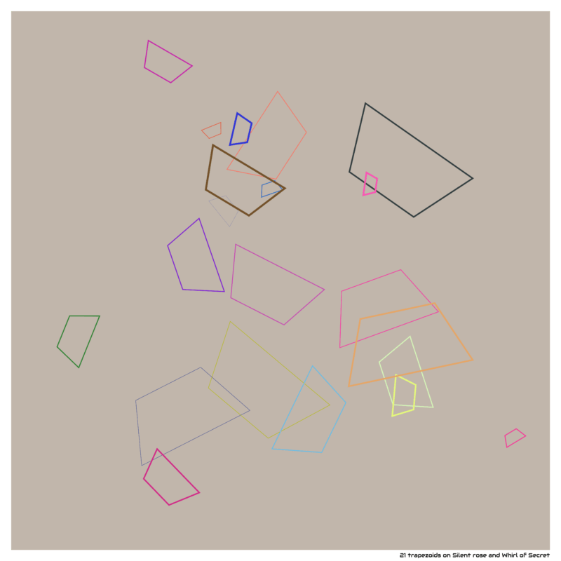 21 trapezoids on Silent rose and Whirl of Secret