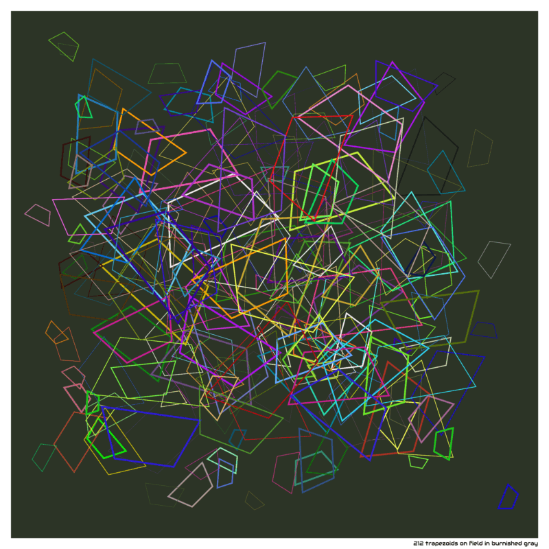 212 trapezoids on field in burnished gray
