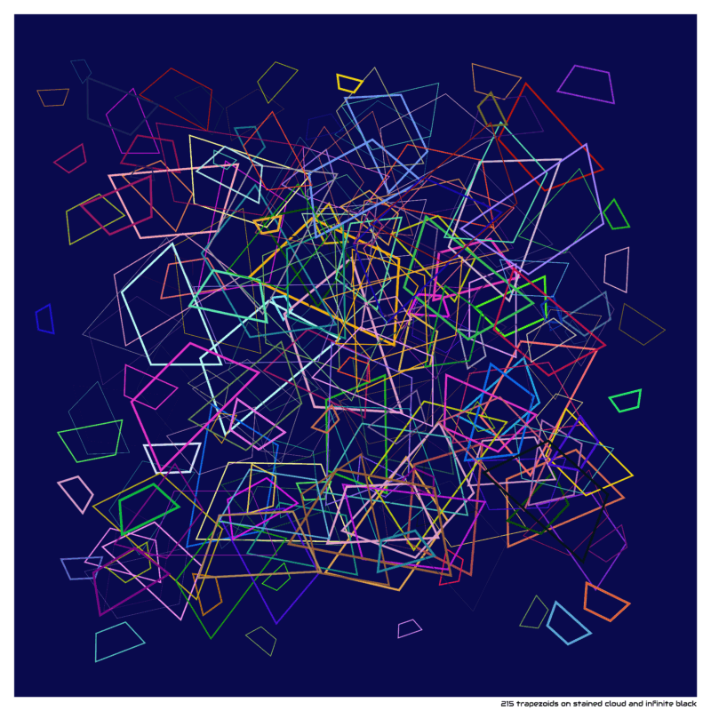 215 trapezoids on stained cloud and infinite black