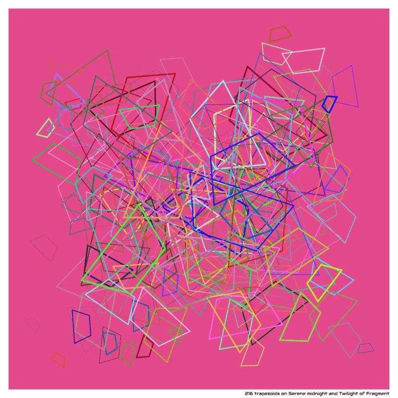 216 trapezoids on Serene midnight and Twilight of Fragment