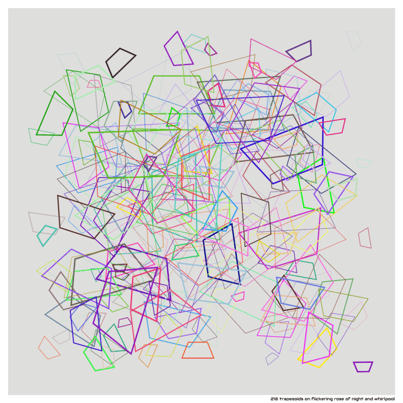 218 trapezoids on flickering rose of night and whirlpool
