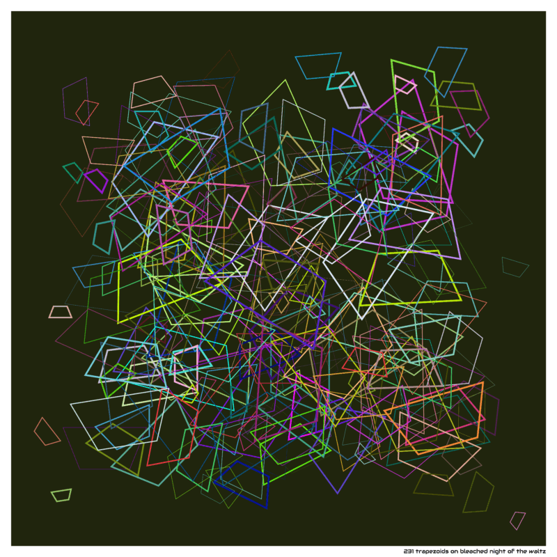 231 trapezoids on bleached night of the waltz