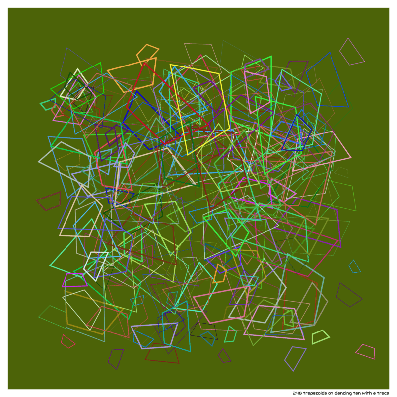 248 trapezoids on dancing tan with a trace