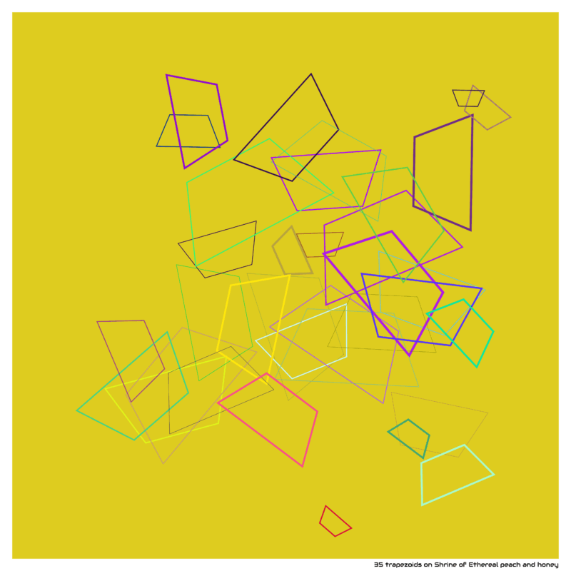 35 trapezoids on Shrine of Ethereal peach and honey