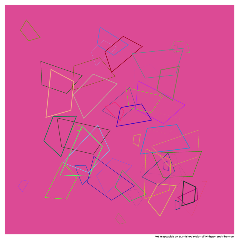 46 trapezoids on Burnished violet of Whisper and Phantom