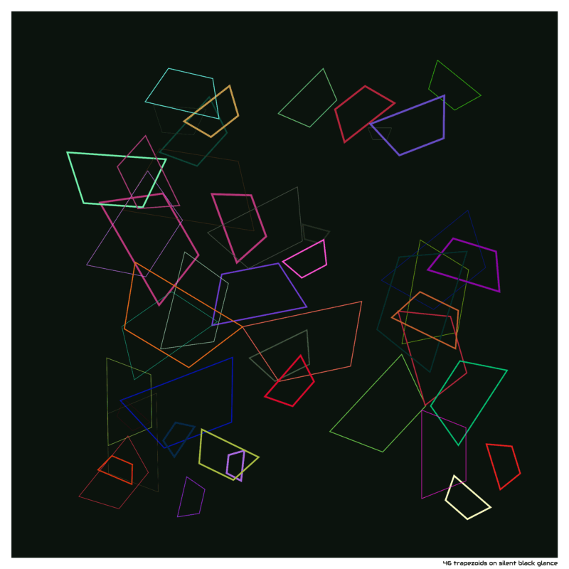 46 trapezoids on silent black glance