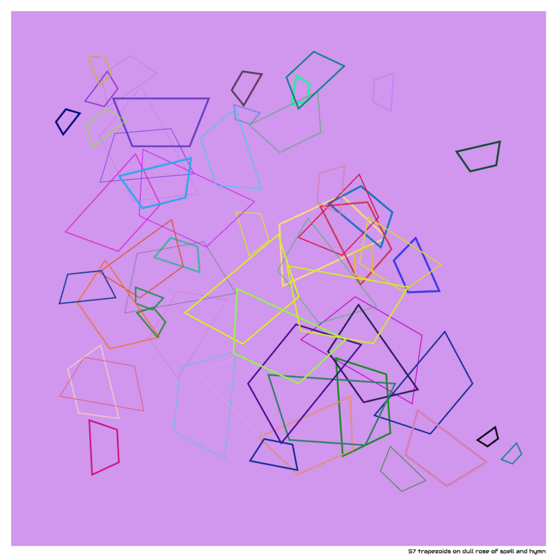 57 trapezoids on dull rose of spell and hymn