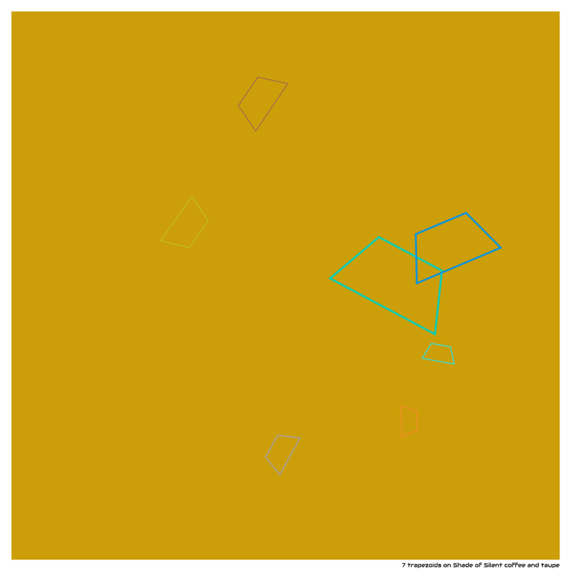 7 trapezoids on Shade of Silent coffee and taupe