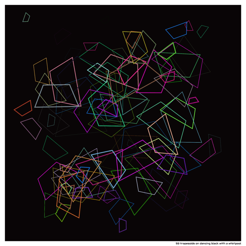 93 trapezoids on dancing black with a whirlpool