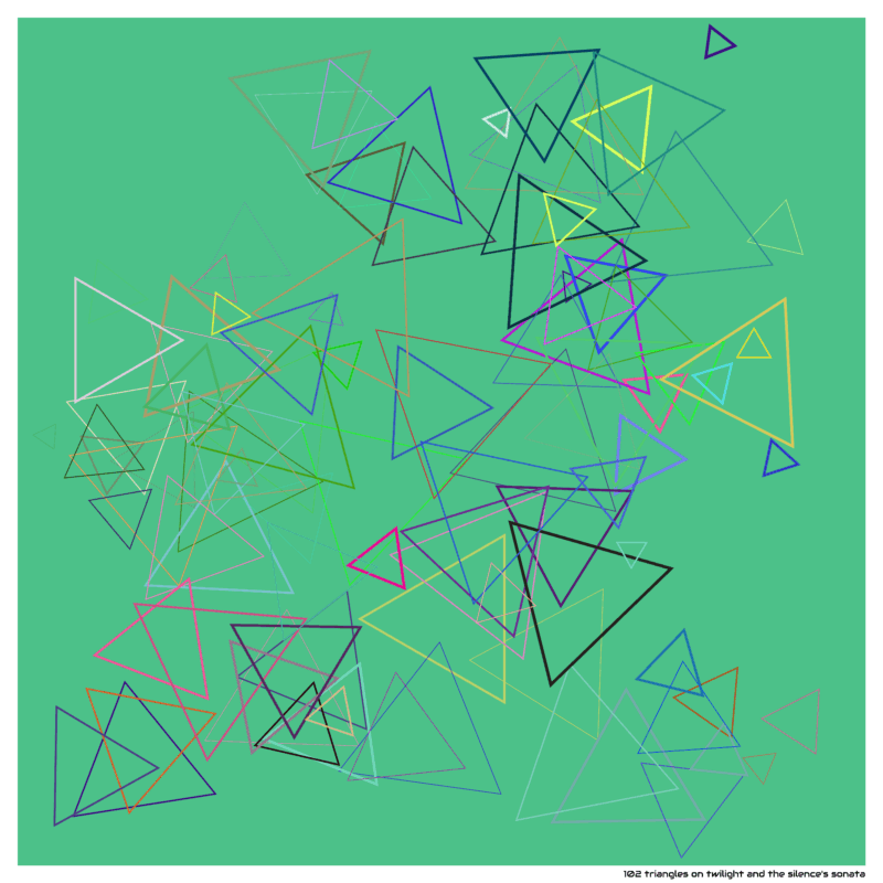 102 triangles on twilight and the silence’s sonata