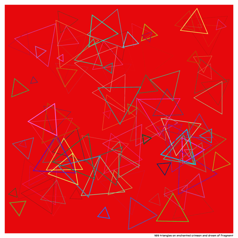109 triangles on enchanted crimson and dream of fragment