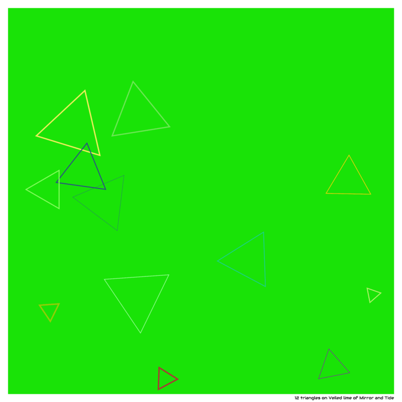 12 triangles on Veiled lime of Mirror and Tide