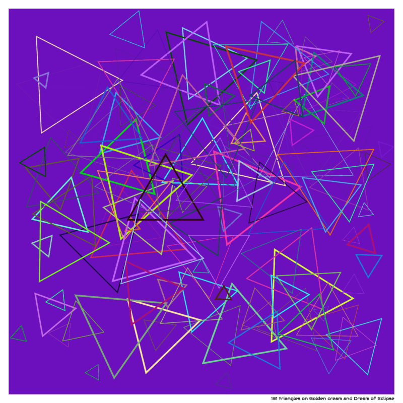 131 triangles on Golden cream and Dream of Eclipse