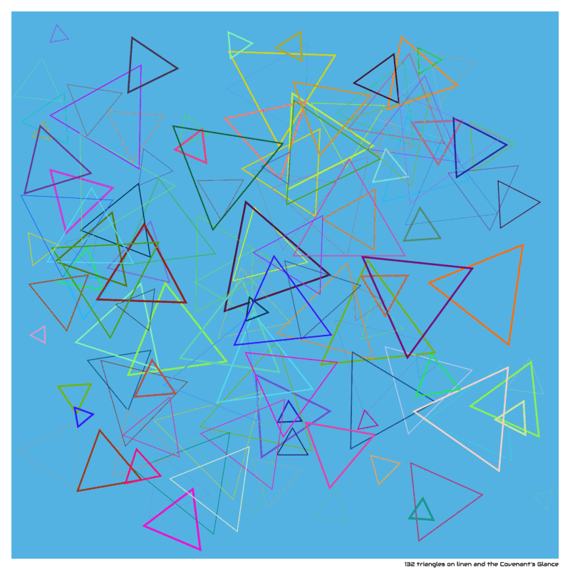 132 triangles on linen and the Covenant’s Glance