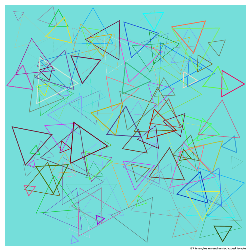 137 triangles on enchanted cloud temple