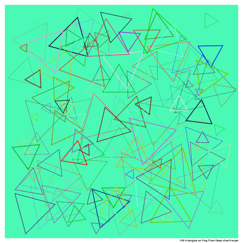 149 triangles on Fog from Deep chartreuse