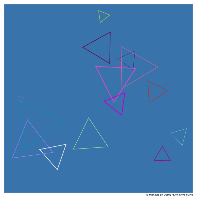 15 triangles on Dusty Flute in the Waltz