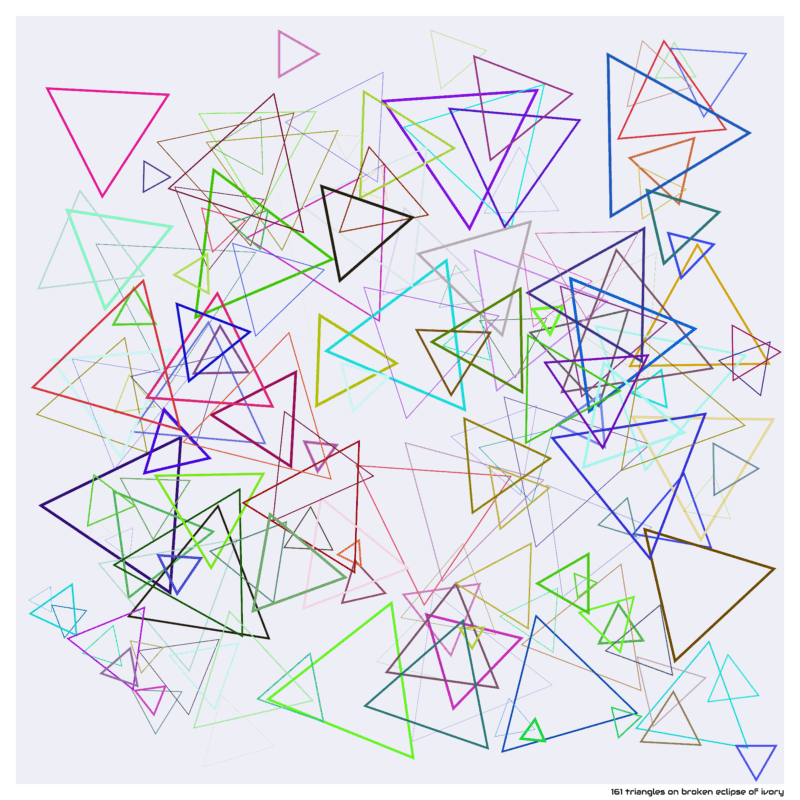 161 triangles on broken eclipse of ivory
