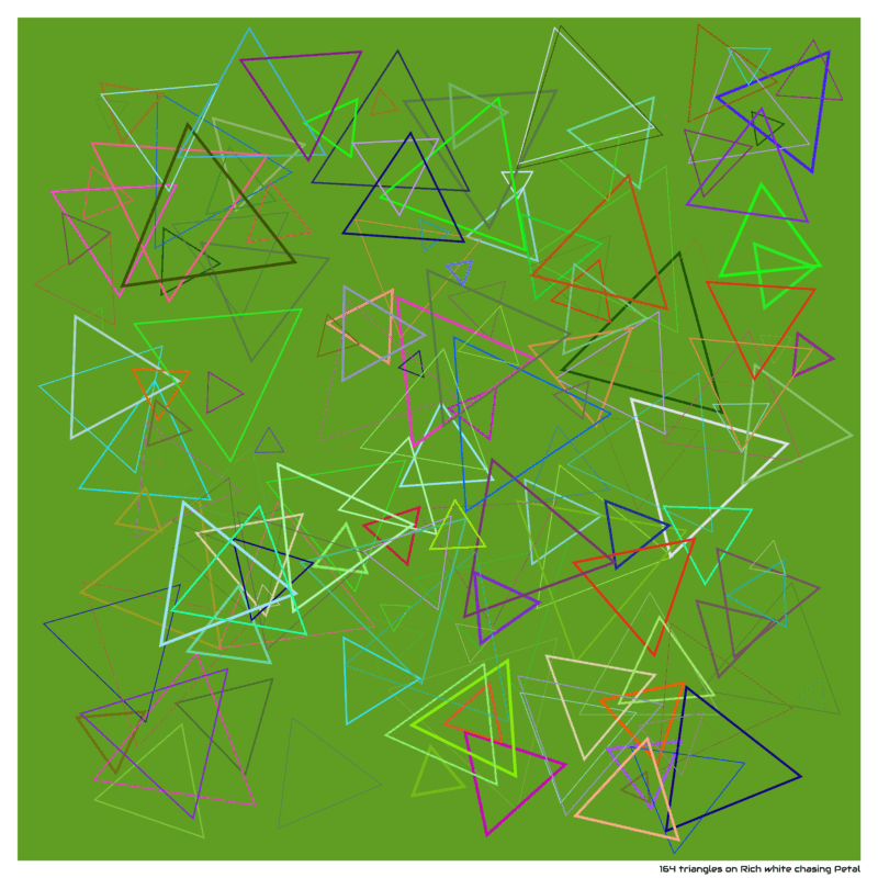 164 triangles on Rich white chasing Petal