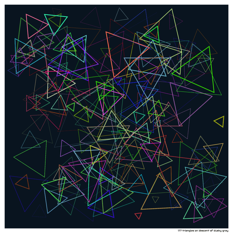 177 triangles on descent of dusky gray
