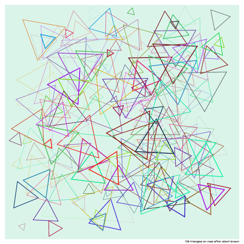 178 triangles on rose after silent brown