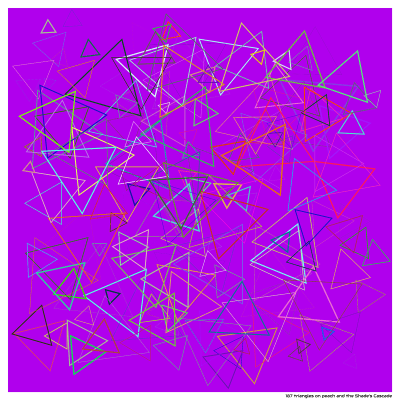 187 triangles on peach and the Shade's Cascade