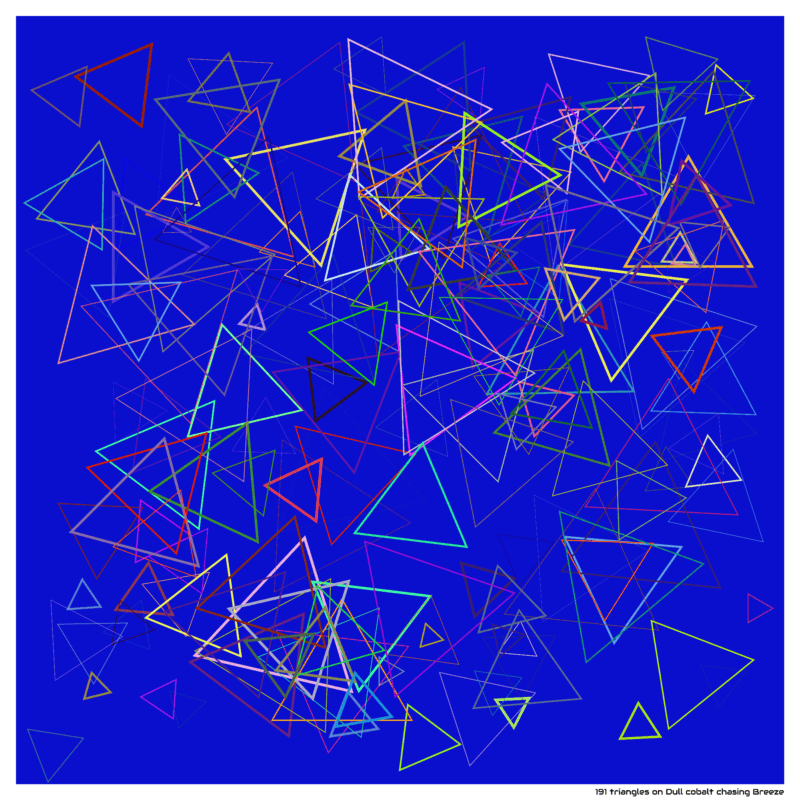 191 triangles on Dull cobalt chasing Breeze