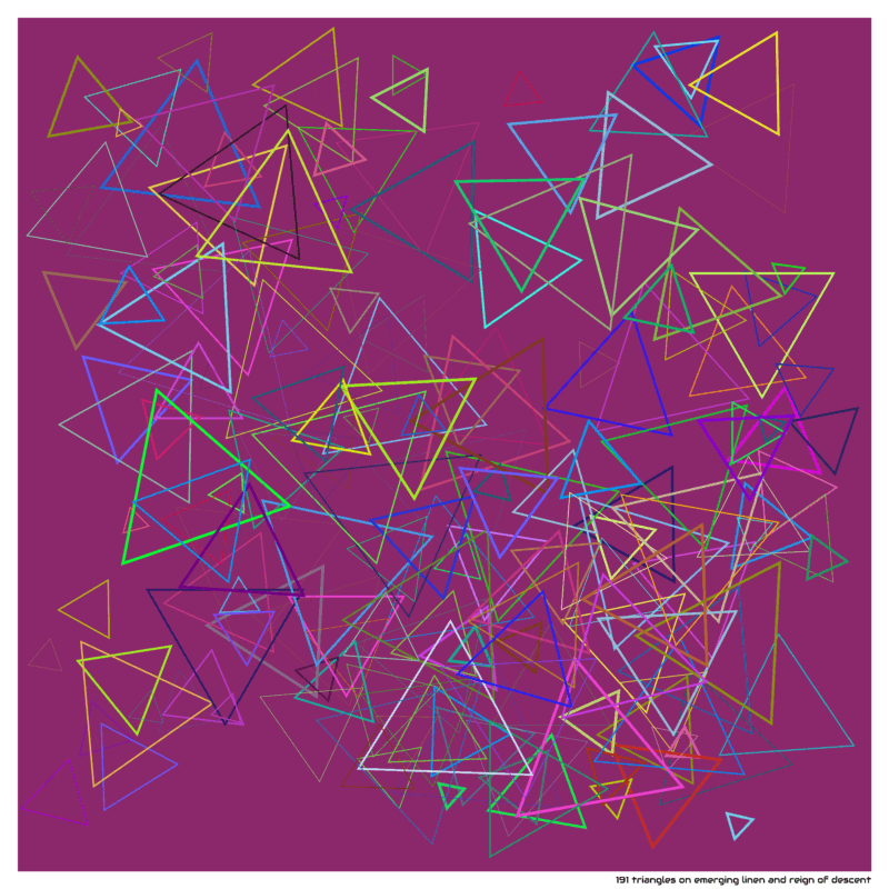 191 triangles on emerging linen and reign of descent