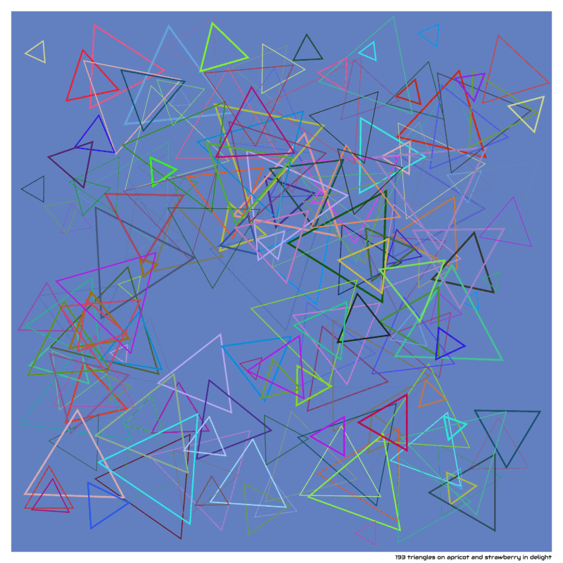 193 triangles on apricot and strawberry in delight
