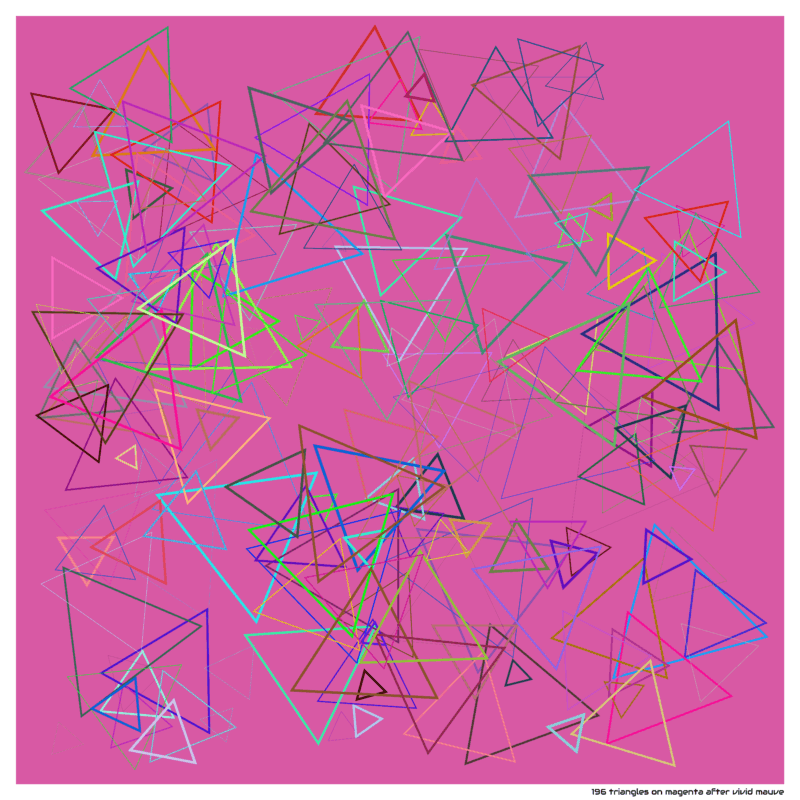 196 triangles on magenta after vivid mauve