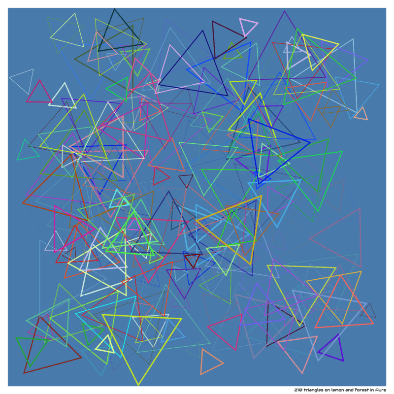 210 triangles on lemon and forest in Aura