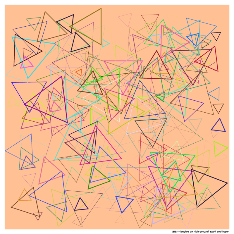 212 triangles on rich grey of spell and hymn