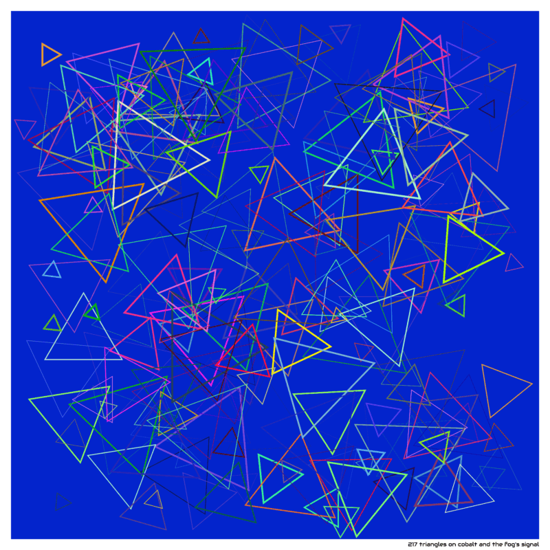 217 triangles on cobalt and the fog’s signal